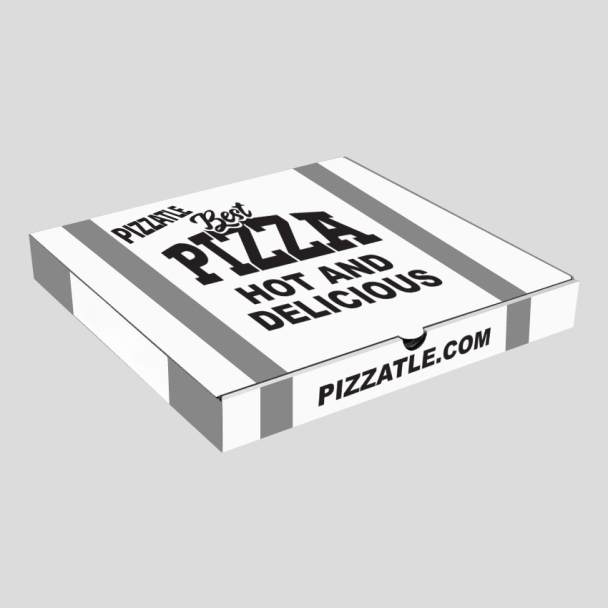 7.25 inch white pizza boxes