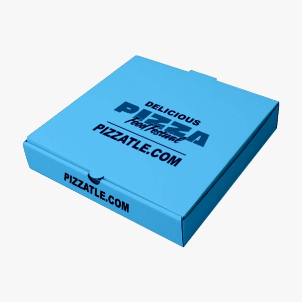 Baby blue pizza box