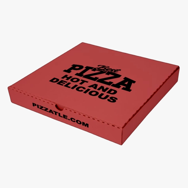 Indian red pizza box