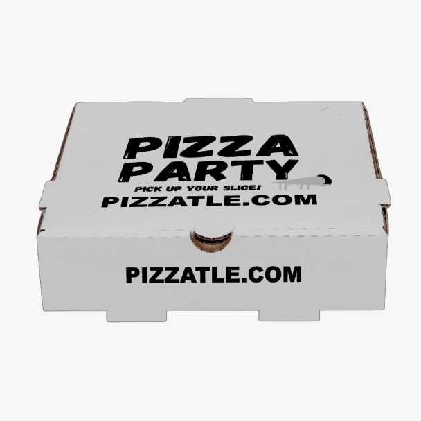 Light gray pizza box