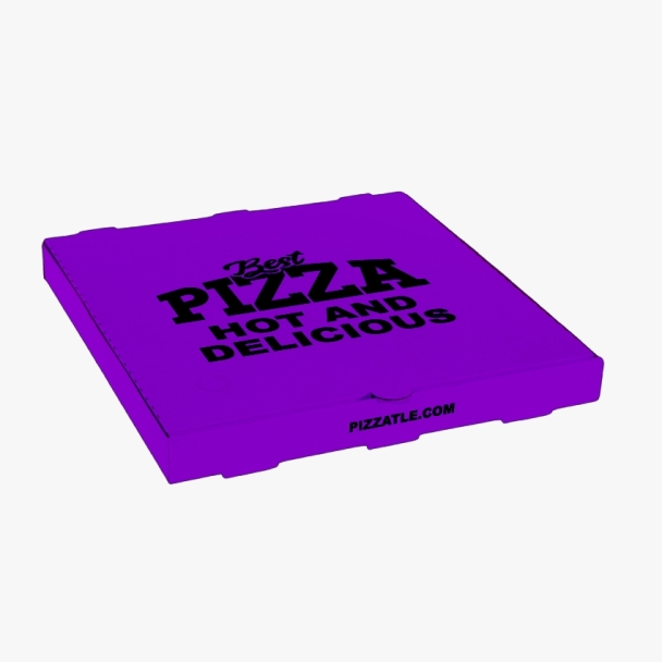 Medium purple pizza box