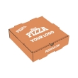  A 12.5 inch pizza box with label