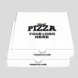 12.75 inch white pizza box