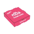  A 13.25 inch pizza box with label