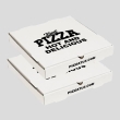 13.25 inch white pizza box