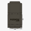 A 24 x 24 x 2 standard size pizza box design by Pizzatle