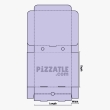 A 25 x 25 x 2 standard size pizza box design by Pizzatle