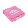  A 9.75 inch pizza box with label