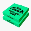 Aqua pizza boxes