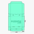 A aquamarine pizza box design by Pizzatle