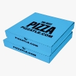 Baby blue pizza boxes