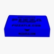 Blue pizza box