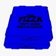 Blue pizza boxes wholesale