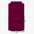 A burgundy pizza box design by Pizzatle