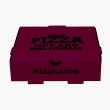 Burgundy pizza box