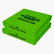 Chartreuse yellow pizza boxes