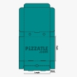 A dark cyan pizza box design by Pizzatle