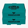 Dark cyan pizza boxes