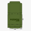 A dark green pizza box design by Pizzatle