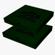 Forest green pizza boxes