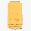 A golden yellow pizza box design by Pizzatle