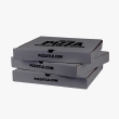 Gray pizza boxes