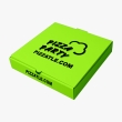 Green yellow pizza box