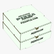 Honeydew pizza boxes