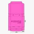 A hot pink pizza box design by Pizzatle