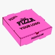 Hot pink pizza box