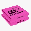 Hot pink pizza boxes