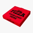 Kraft bright red pizza box