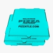 Kraft cyan pizza box