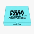 Kraft light steel blue pizza box