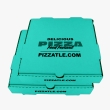 Kraft turquoise pizza box