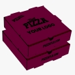 Kraft wine red pizza box