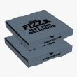 Lavender gray pizza boxes