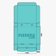 A light blue pizza box design by Pizzatle