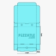 A light steel blue pizza box design by Pizzatle