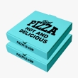 Light steel blue pizza boxes