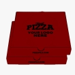 Maroon pizza boxes