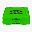 Mint green pizza boxes