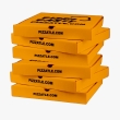 Orange pizza boxes