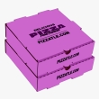 Pale pink pizza boxes