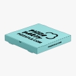 Pale turquoise pizza box