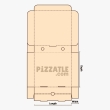 A papaya whip pizza box design by Pizzatle