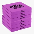 Pastel purple pizza boxes