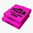 Pinkish red pizza boxes