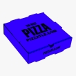 Royal blue pizza box