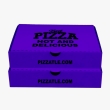 Violet pizza boxes